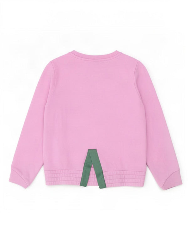 Pulover Nike pentru fete cu grafic 5-6 ani, bumbac roz mediu