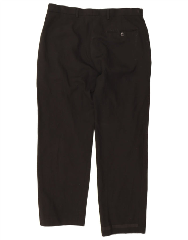 Marks & Spencer Pantaloni drepți pentru bărbați L34 L29 Lână neagră