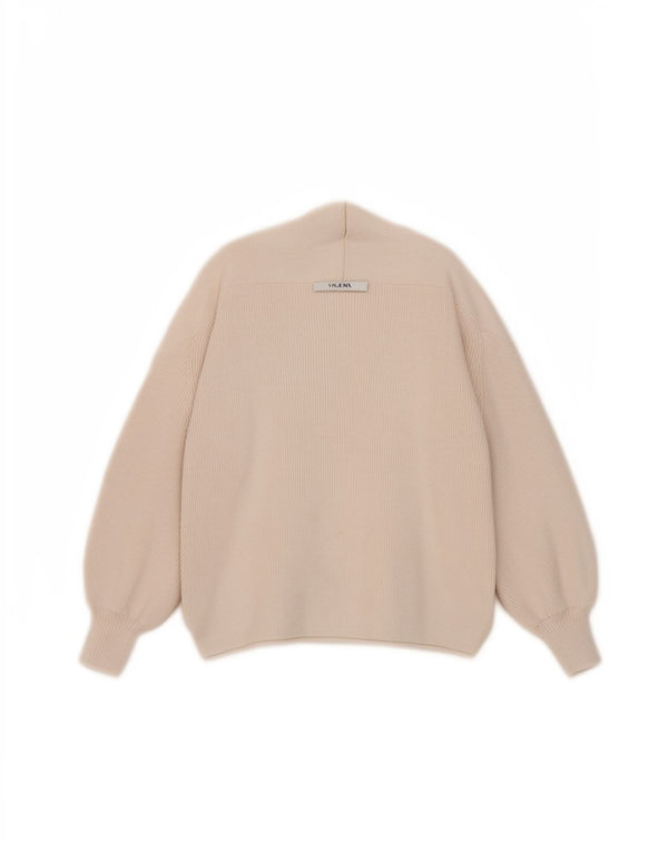 Pulover pentru femei Zara, cu umăr dezactivat, cu o formă lejeră, UK 14 Medium Off White