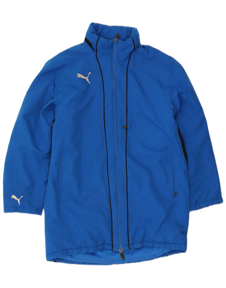 Jachetă de vânt cu glugă pentru bărbați Puma UK 38, albastru mediu, color block
