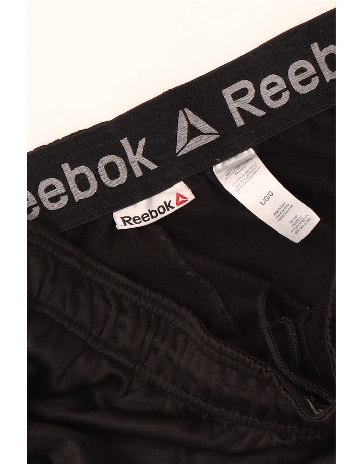 Pantaloni de trening pentru bărbați REEBOK Pantaloni de jogging, mari, negru, poliester
