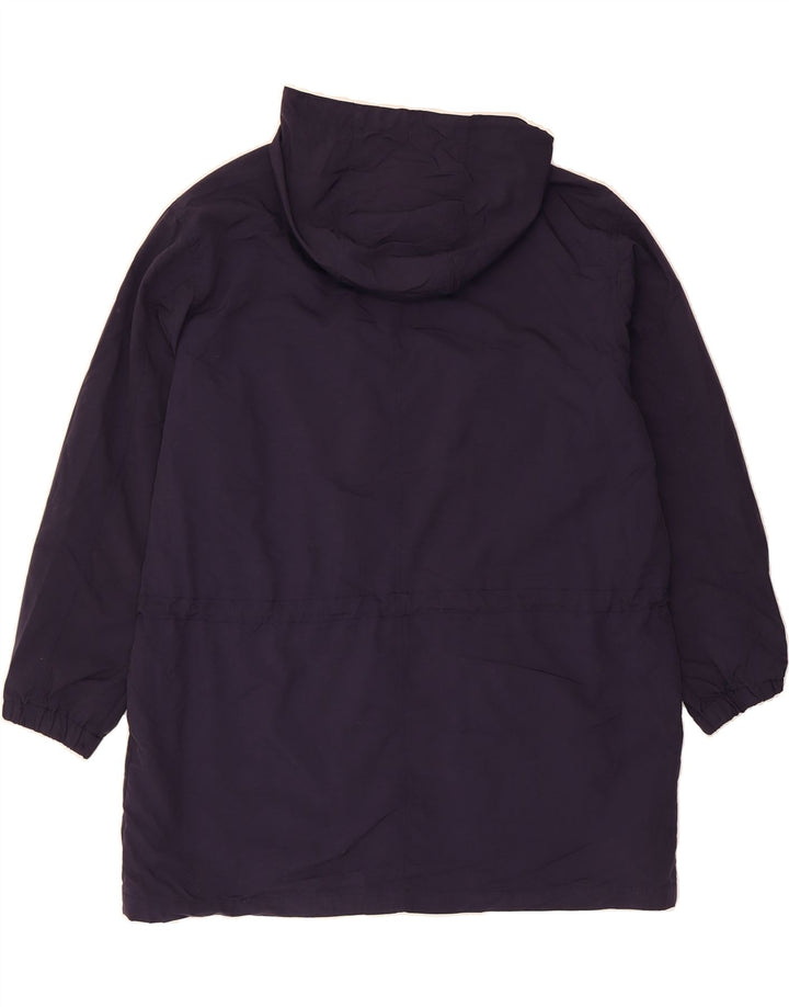 EDDIE BAUER Womens Hooded Raincoat UK 16 Large Navy Blue Nylon Vintage Eddie Bauer and Second-Hand Eddie Bauer from Messina Hembry 