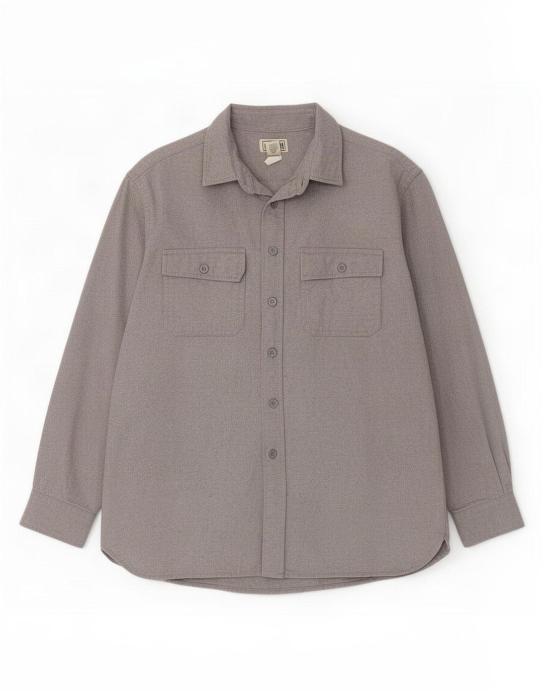 Cămașă de flanel pentru bărbați L.L.Bean, bumbac gri mediu