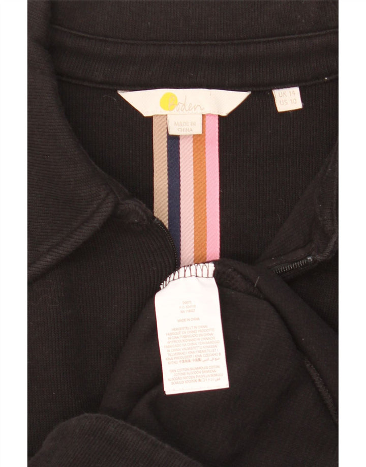 BODEN Rochie Jumper pentru Femei UK 14 Medium Negru Bumbac