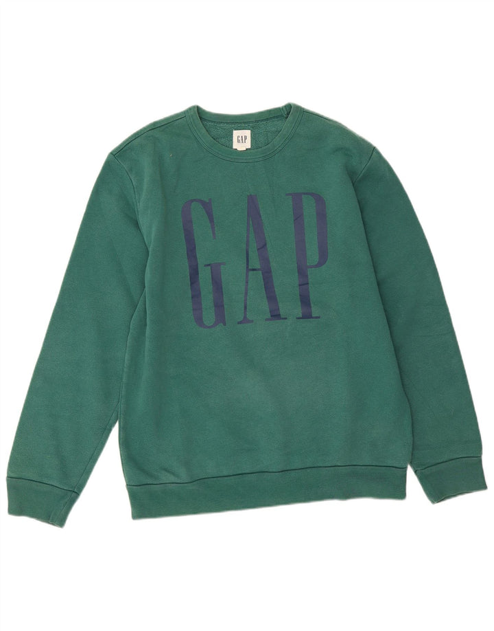 Hanorac grafic Gap pentru bărbați Jumper mic verde bumbac