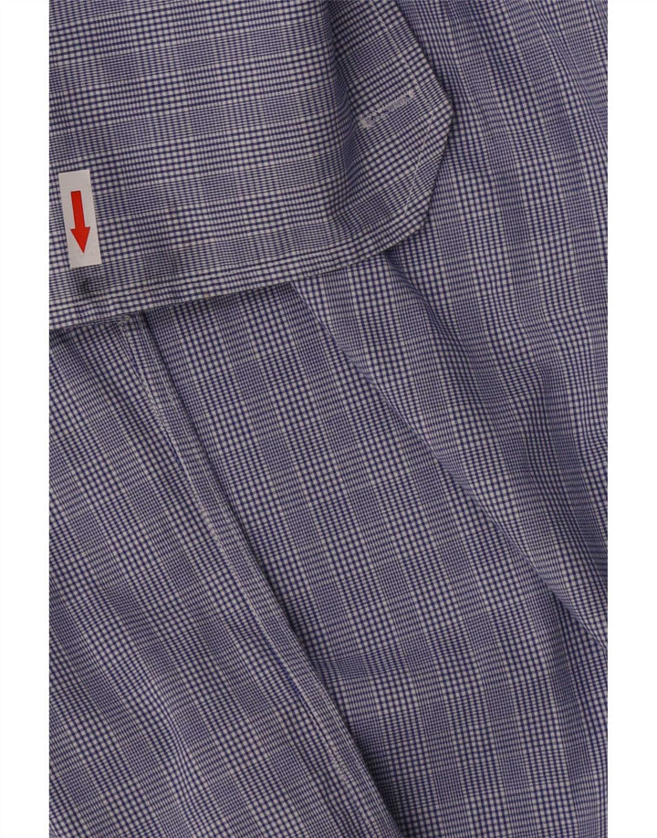 Cămașă formală pentru bărbați Tommy Hilfiger Mărimea 15 1/2 Medium Blue Houndstooth