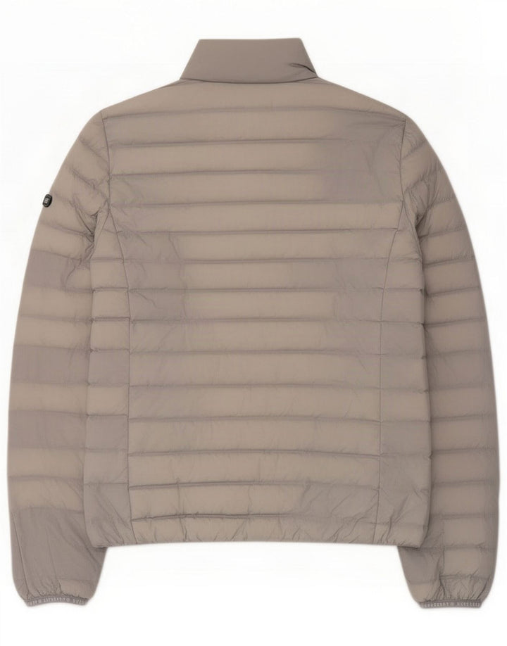 Superdry Jachetă căptușită pentru femei UK 14 Large Gri Nylon