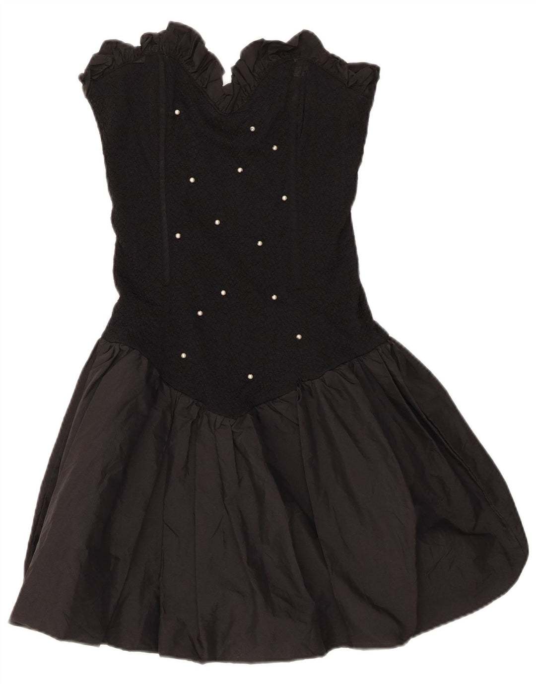 Rochie pentru femei Fusion fără bretele UK 10 Poliester negru mic