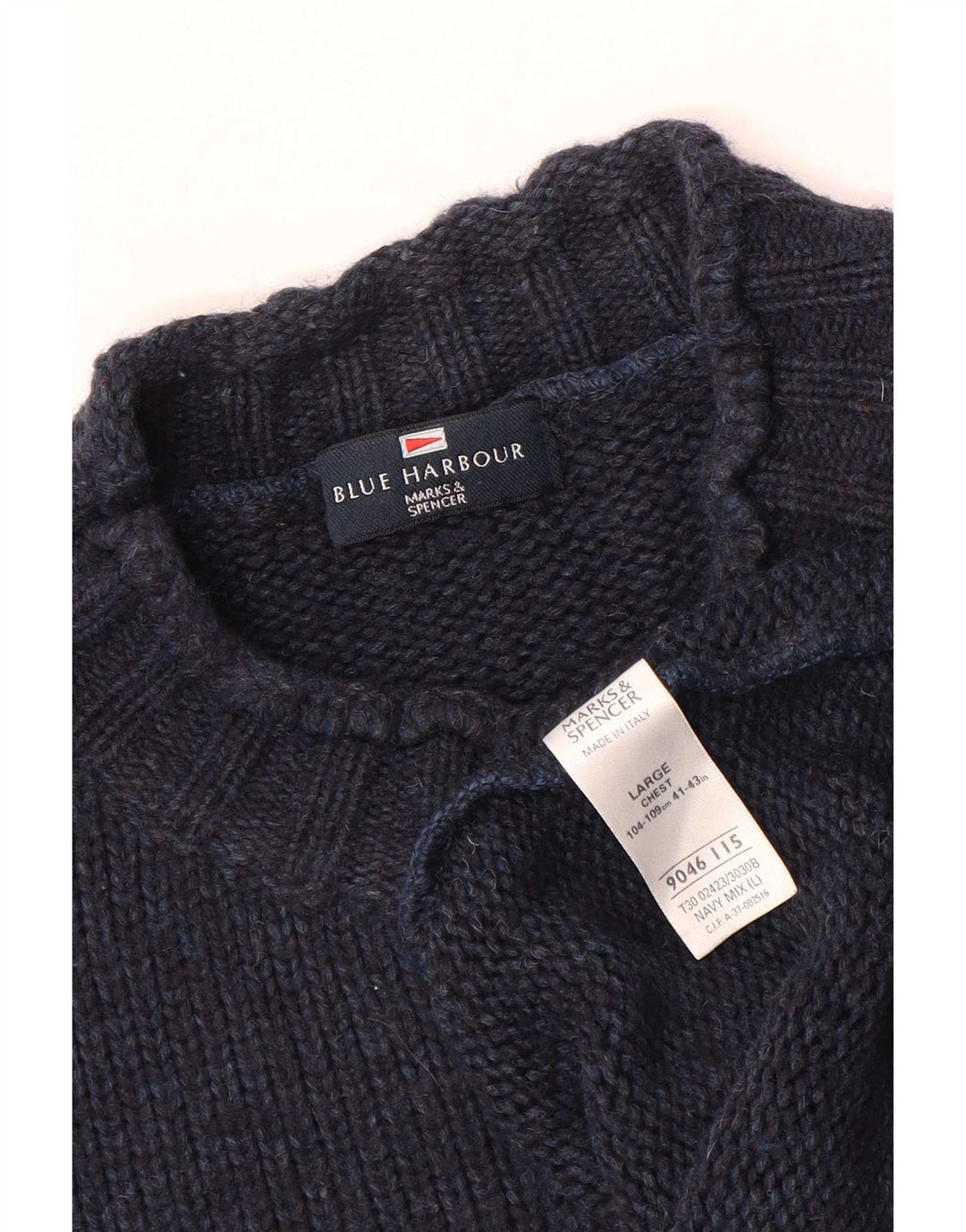 Pulover cu gât țestoasă pentru bărbați de la Marks & Spencer, mare bleumarin