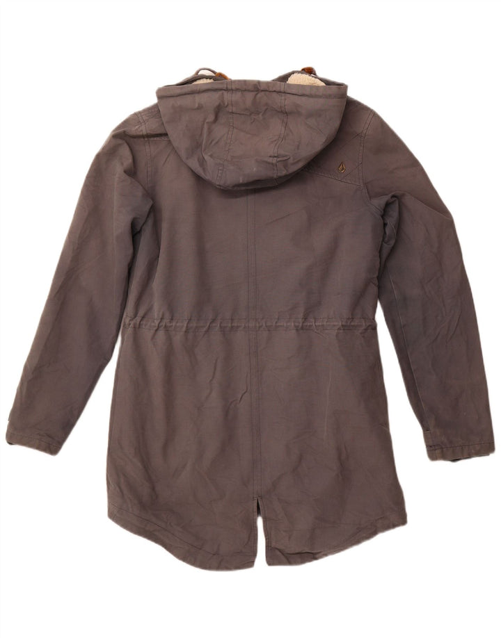 Jachetă parka Sherpa cu glugă pentru femei VOLCOM US 10 mare bumbac gri