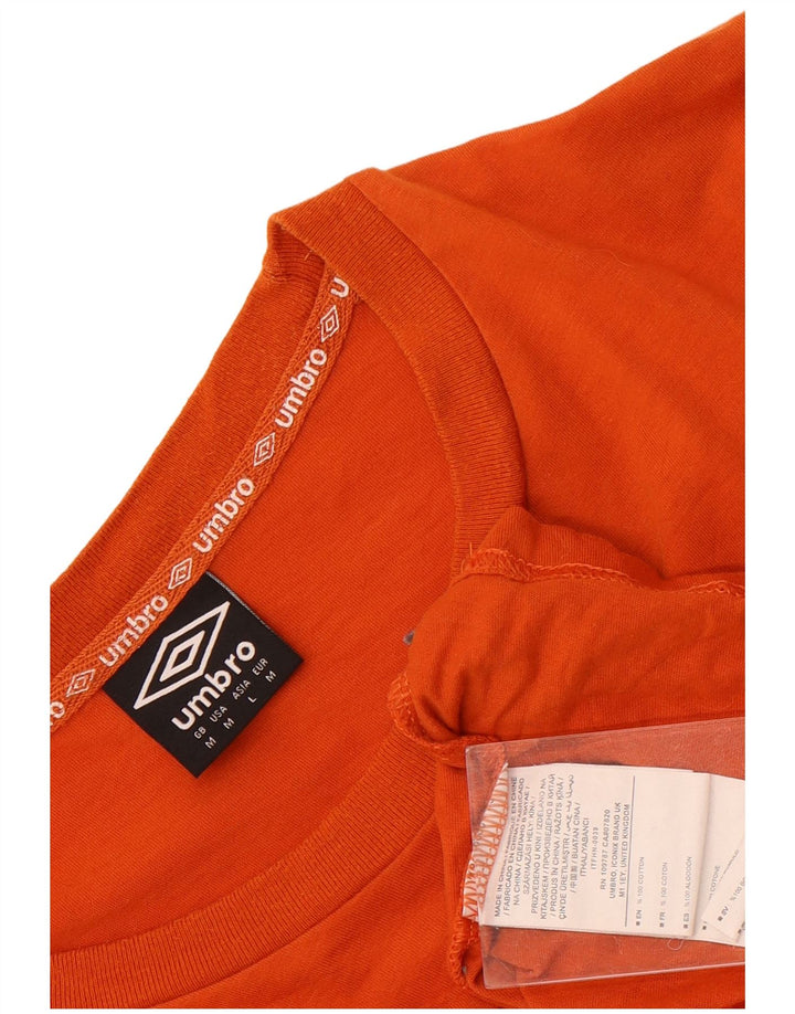 Tricou grafic pentru bărbați Umbro Top din bumbac portocaliu mediu