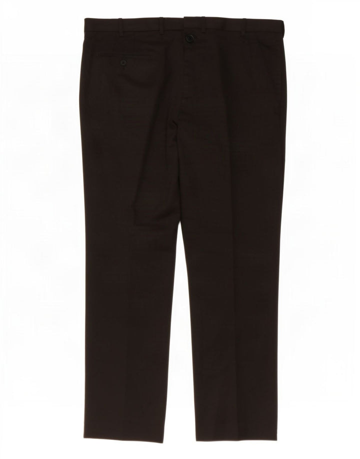 Pantaloni de costum obișnuiți pentru bărbați Marks & Spencer L40 L31 Poliester negru
