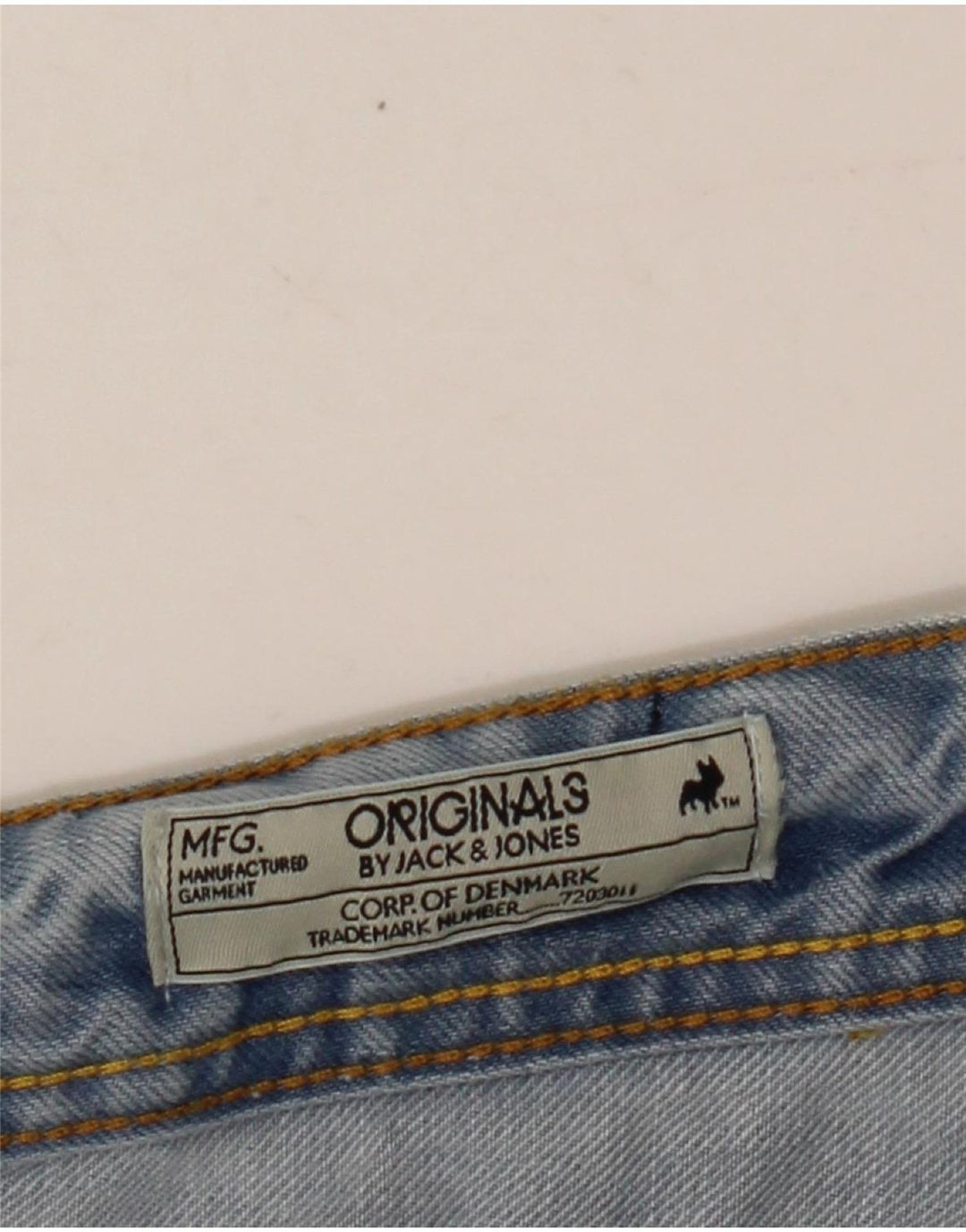 Jack & Jones Blugi subțiri Tim Distressed pentru bărbați W34 L31 albastru