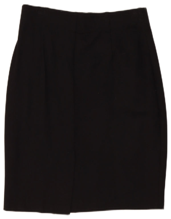 Fusta creion pentru femei Marks & Spencer UK 14 Large W32 Black Viscose
