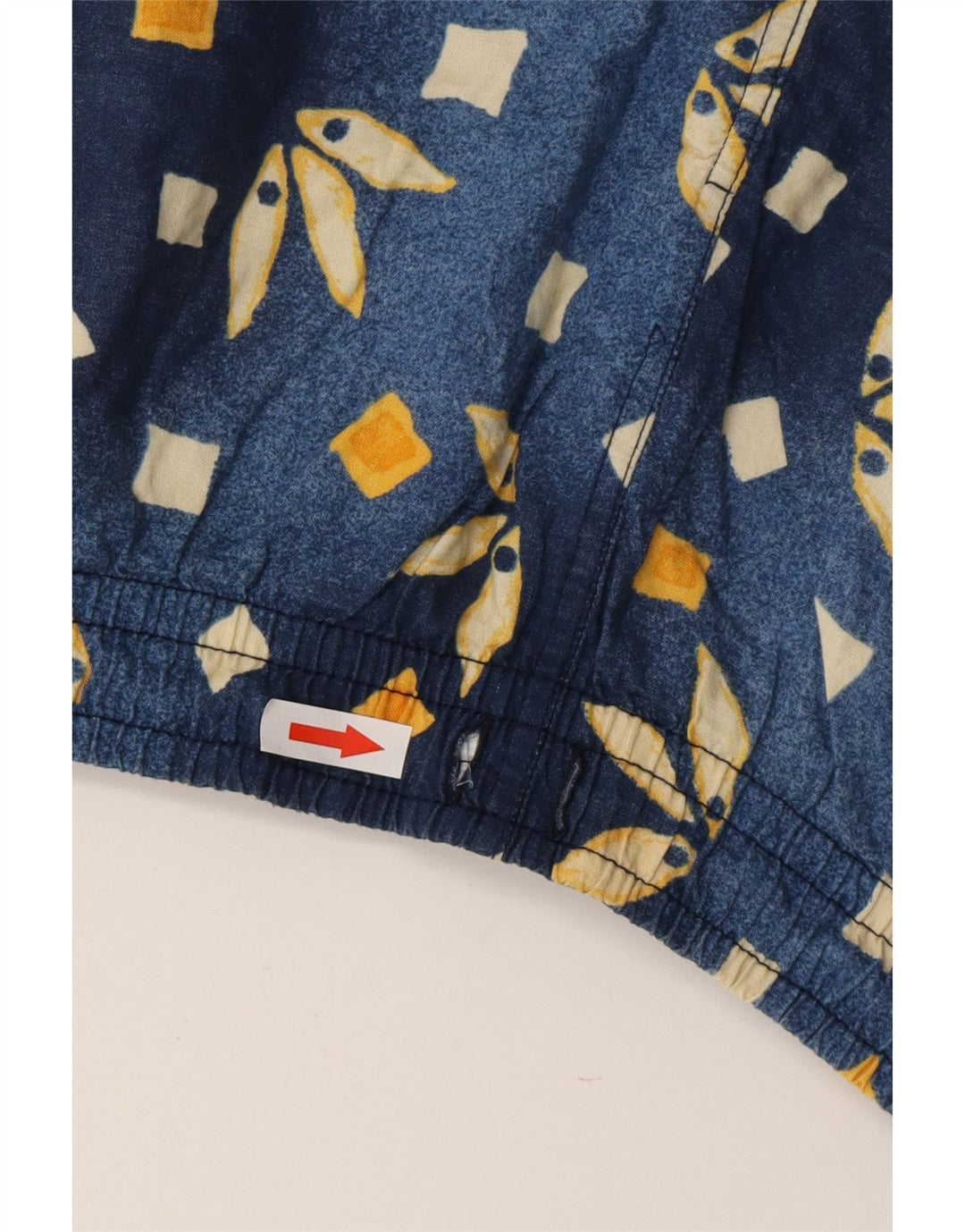 Pantaloni scurți de înot VINTAGE pentru bărbați XL, bumbac geometric, albastru