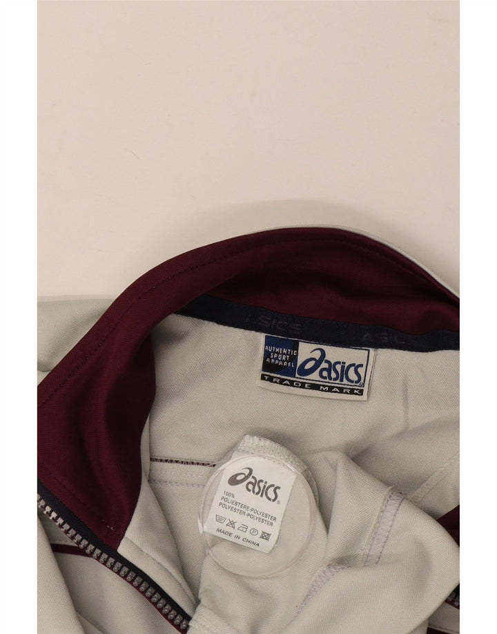 Jachetă pentru trening ASICS pentru bărbați, poliester alb mediu