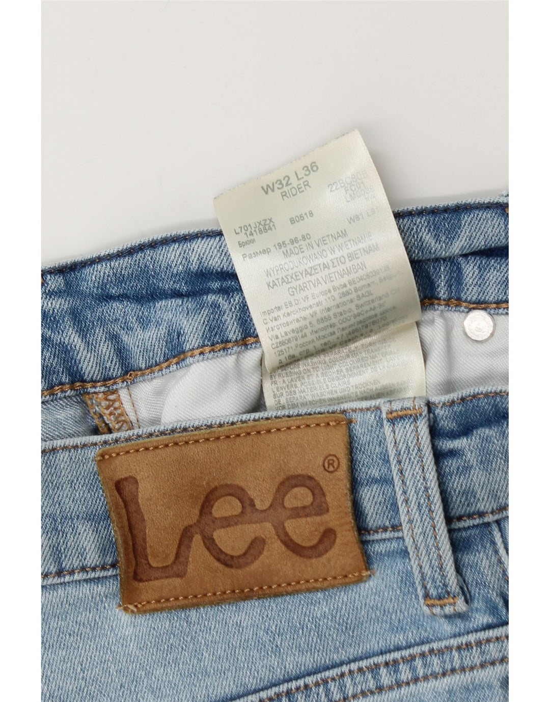 Blugi LEE Rider Slim pentru bărbați W32 L36 Bumbac albastru