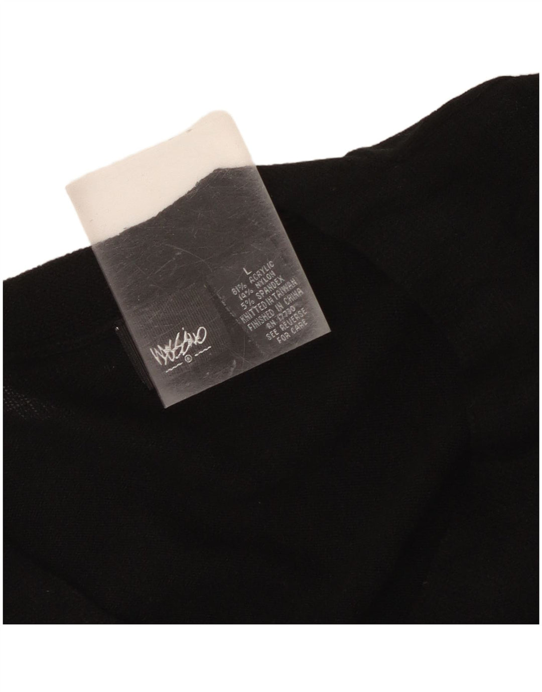 Top pentru femei Mossimo cu mânecă lungă UK 14 mare, negru, acrilic