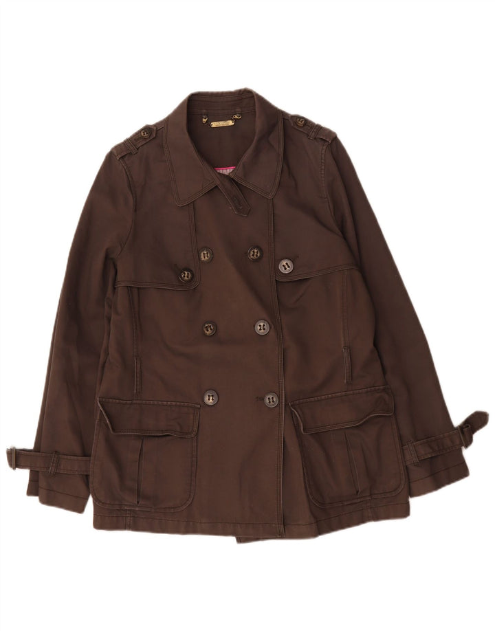 Trench cu autograf pentru femei Marks & Spencer UK 14 bumbac maro mediu