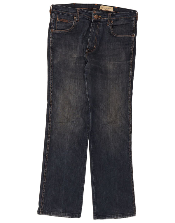Blugi drepti elastici Wrangler pentru bărbați Arizona W33 L30 bumbac bleumarin