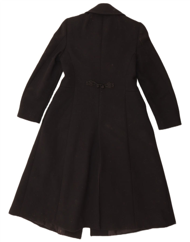Pardesiu vintage pentru femei UK 10 Small Black