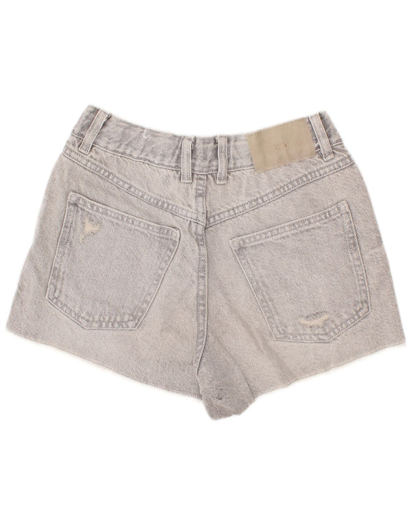 Pantaloni scurți din denim distressed pentru fete Zara 11-12 ani W24 gri
