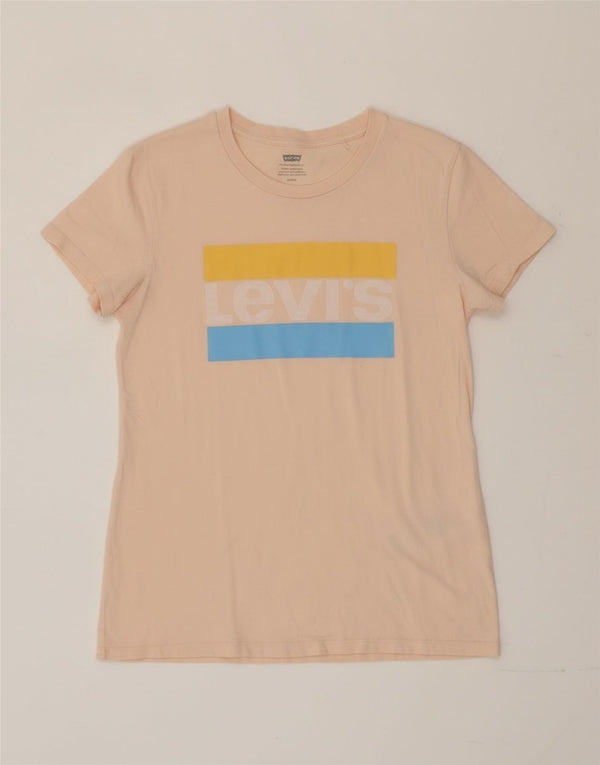 Tricou grafic Levi's pentru femei Top UK 10 Small Pink Bumbac