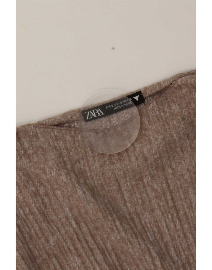 Bluză Crop Top Femei Zara UK 10 Maro Mic