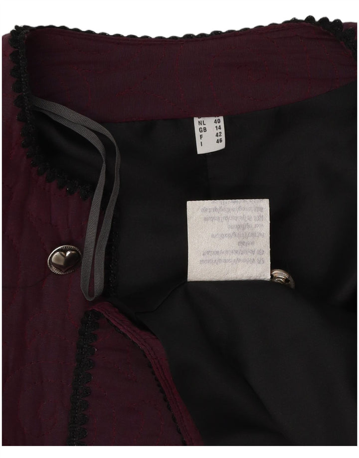 Jachetă Bolero Vintage pentru femei UK 14 Medium Purple Viscose