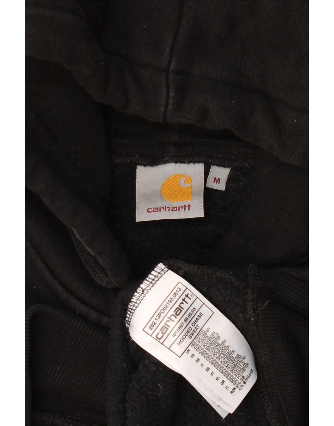 Pulover Carhartt pentru bărbați, bumbac mediu negru
