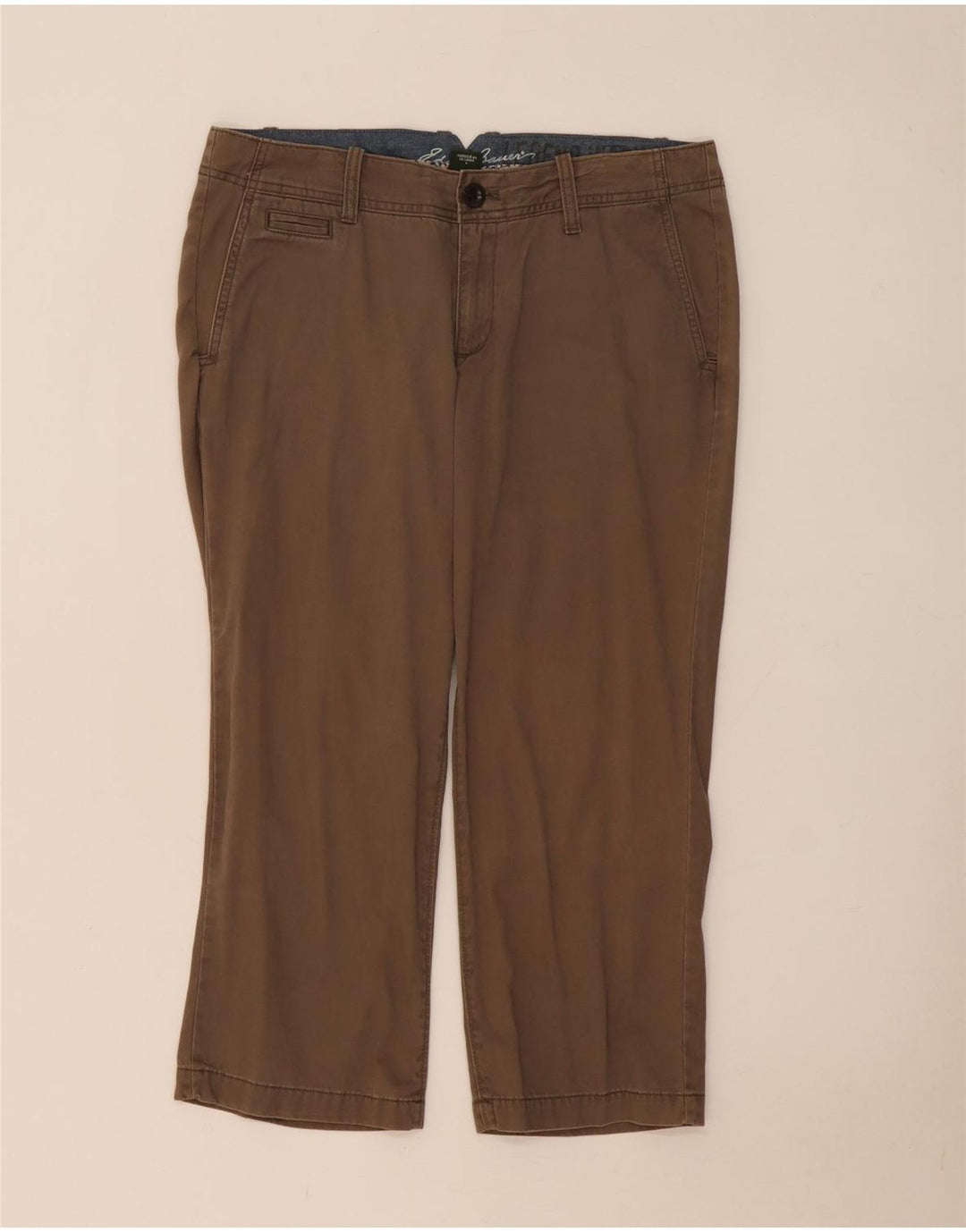 Pantaloni capri pentru femei Eddie Bauer US 8 Medium W34 L23 Bej Bumbac