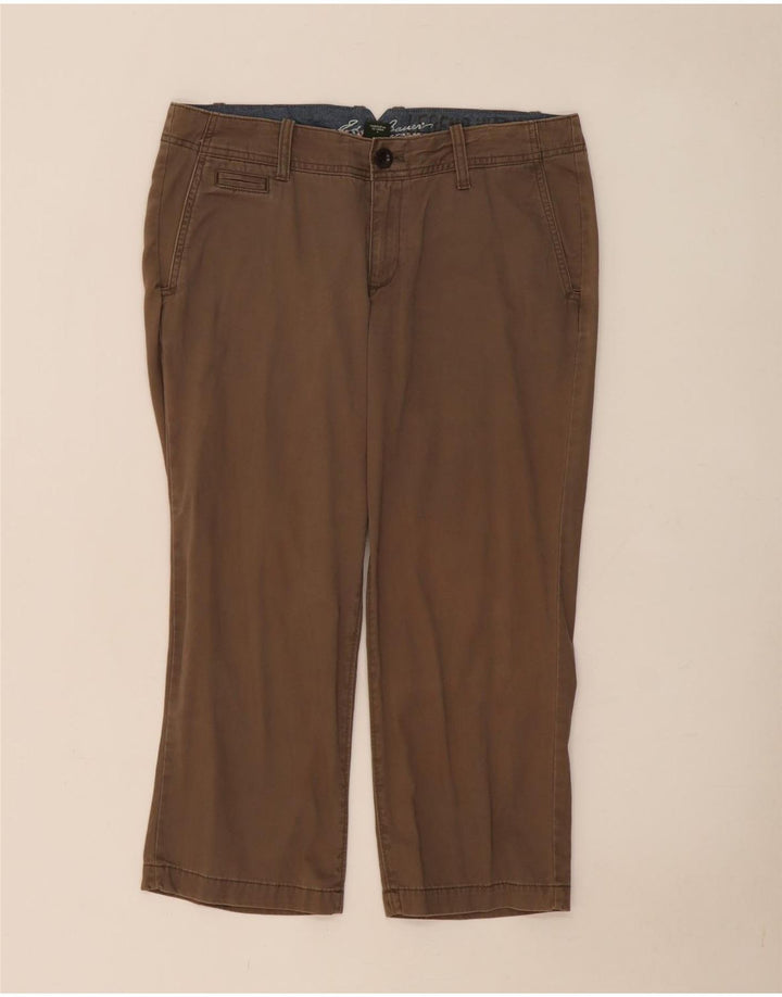 Pantaloni capri pentru femei Eddie Bauer US 8 Medium W34 L23 Bej Bumbac