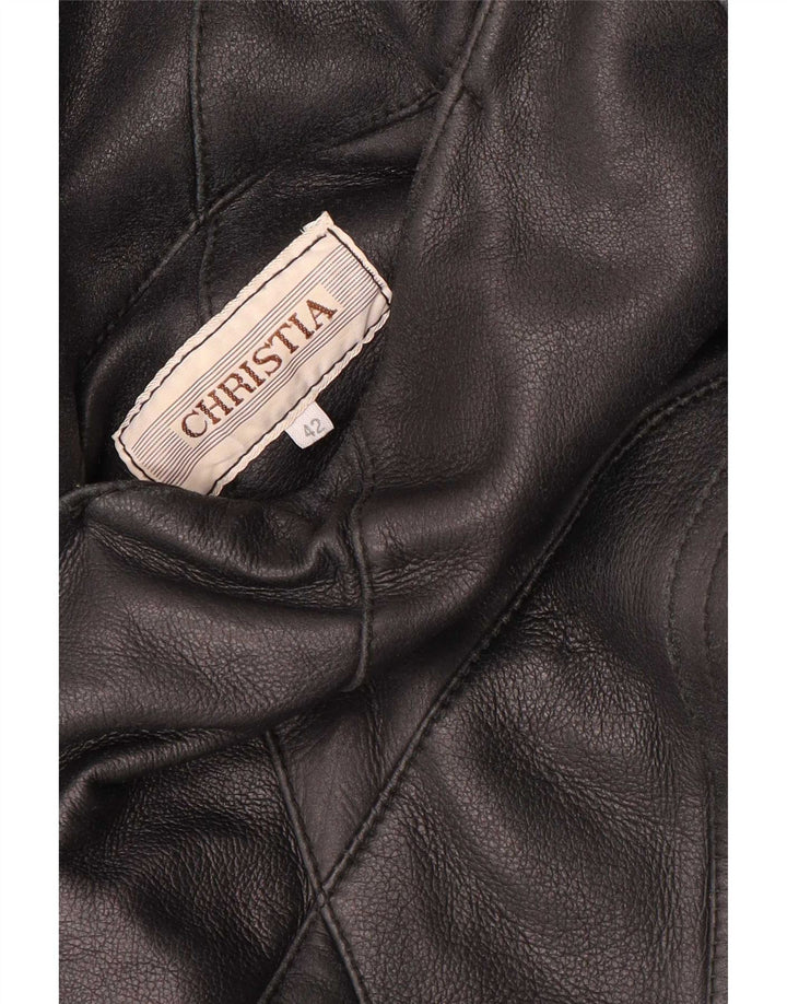Palton supradimensionat din shearling pentru femei Christia EU 42 mare bleumarin