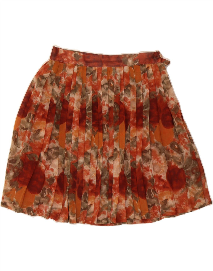 VINTAGE Womens Pleated Skirt IT 42 Medium W26  Multicoloured Floral Vintage Vintage and Second-Hand Vintage from Messina Hembry 
