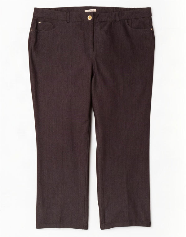 Pantaloni casual drepti pentru femei Marks & Spencer UK 18 XL W40 L28 gri