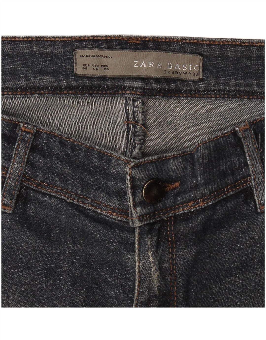 Blugi evazați pentru femei Zara EU 38 Mici W28 L31 Bleumarin