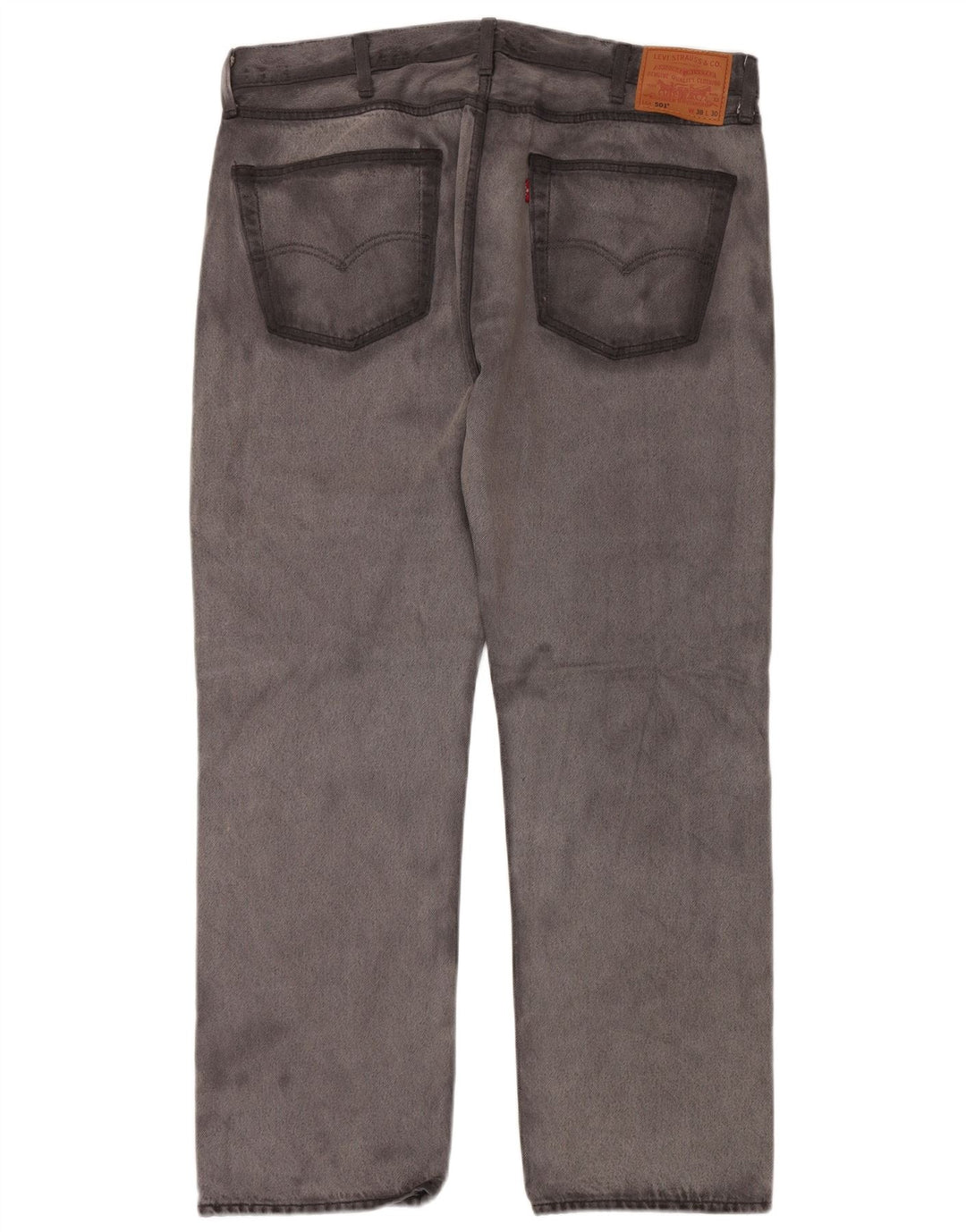 Blugi drepti pentru bărbați LEVI'S 501 W38 L30 bumbac gri