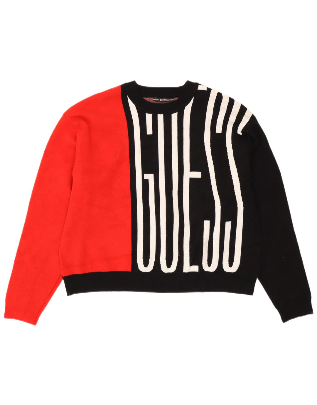 Guess Pulover supradimensionat cu gâtul turnat pentru femei UK 8 Small Negru