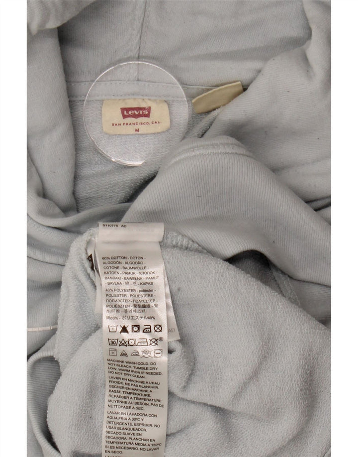 Pulover Levi's pentru damă cu capota cu grafică UK 14, bumbac albastru mediu