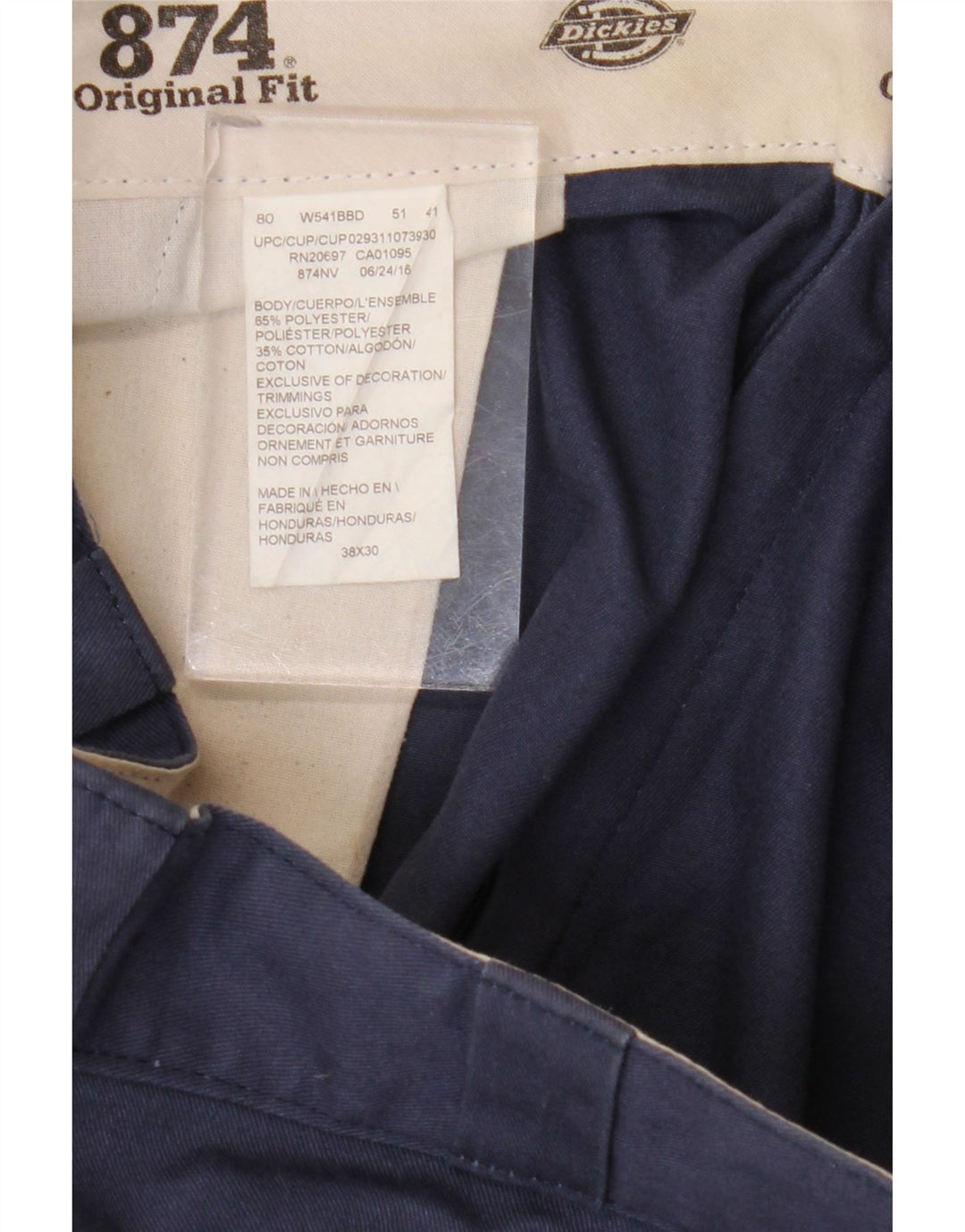 Pantaloni chino drepți pentru bărbați Dickies W38 L30 poliester bleumarin