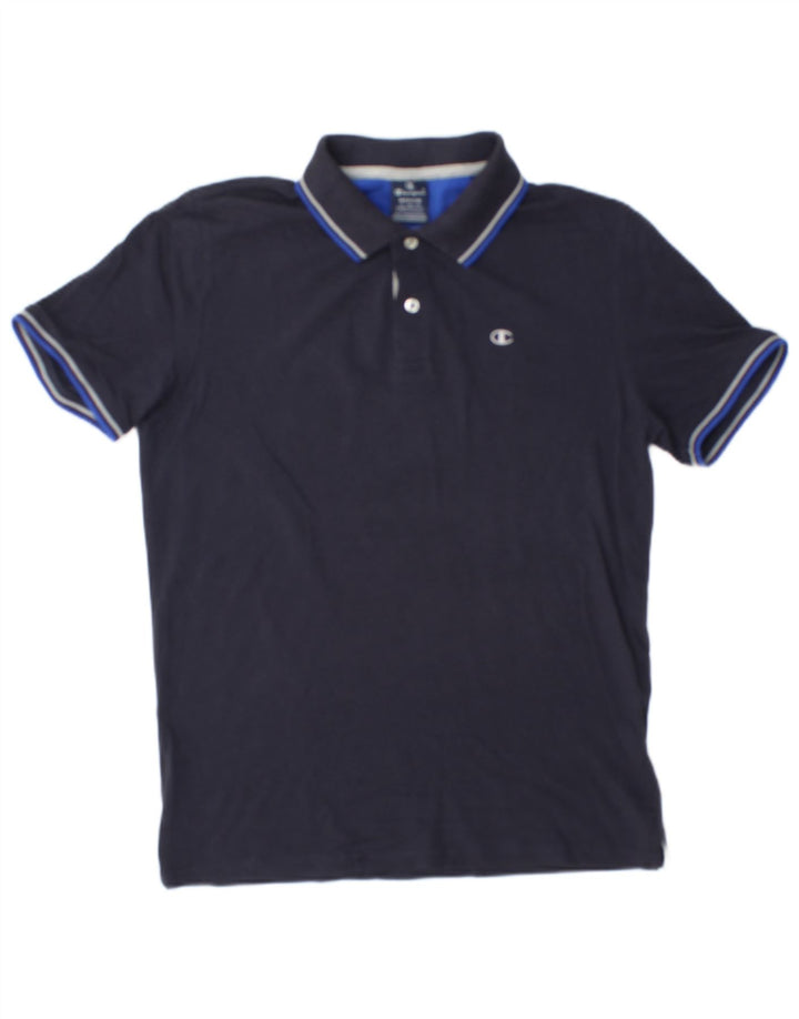 Tricou polo Champion pentru bărbați, bumbac, albastru bleumarin mediu