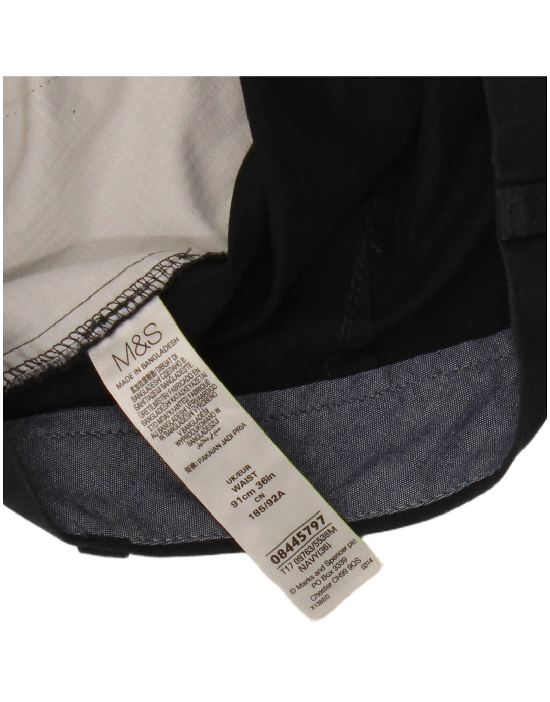 Pantaloni scurți chino pentru bărbați Marks & Spencer W36, mari, albastru, bumbac