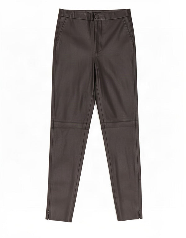 Pantaloni skinny din piele artificială pentru femei Zara Mici L26 L26 Negri