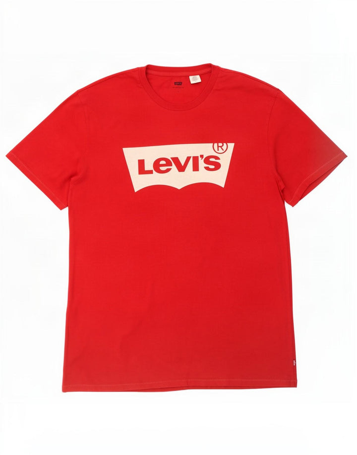 Tricou grafic Levi's pentru bărbați Top mare, roșu, bumbac