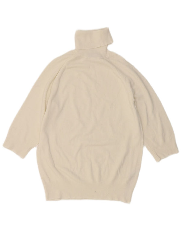 Pulover pentru femei cu mânecă scurtă cu gât rulat Zara UK 12 Medium White
