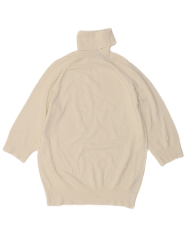Pulover pentru femei cu mânecă scurtă cu gât rulat Zara UK 12 Medium White
