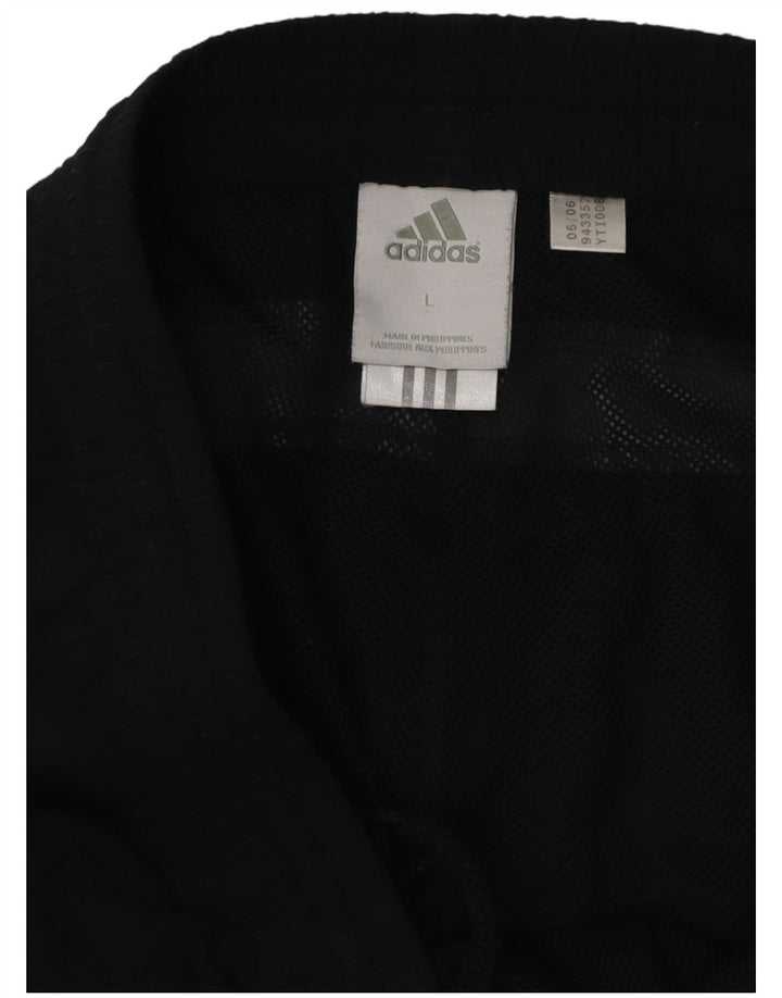 Pantaloni de trening ADIDAS pentru bărbați, mari, negru, poliester color bloc