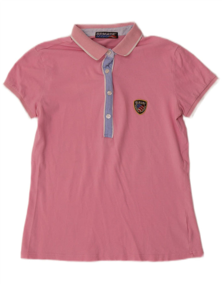 Tricou polo Blauer pentru femei UK 12 Roz mediu