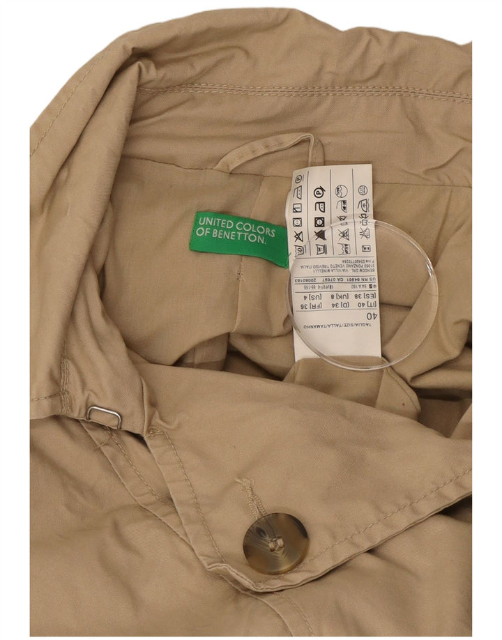 Trench pentru femei Benetton UK 8 Small Beige Bumbac