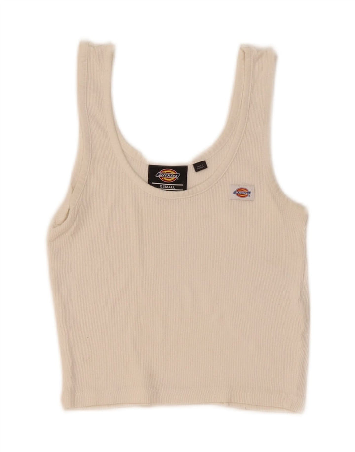 Dickies Crop Vest Top pentru femei UK 4 XS Alb